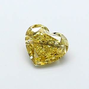 Diamante Cultivado en Laboratorio, Corte Corazón, 1.01ct, VS2, Color Amarillo Grisáceo Claro - Product Image 1
