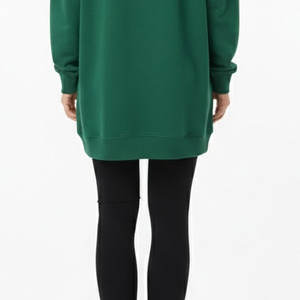 ชุดเดรสผู้หญิงทรงปกติ ผ้าฝ้ายฟลีซ 100% เป็นมิตรกับสิ่งแวดล้อม ระบายอากาศได้ดี สวมใส่สบายในฤดูหนาว เนื้อผ้านุ่ม อุ่นสบาย เหมาะสำหรับใส่เดินเล่นประดับด้วยคริสตัล - Product Image 6