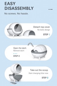 Smart <strong>Automatic</strong> Self-Cleaning Cat Litter <strong>Box</strong> with App Control Large-Sized Fully Enclosed Design Odor Control <strong>for</strong> Multi-Cat Homes - Product Image 3