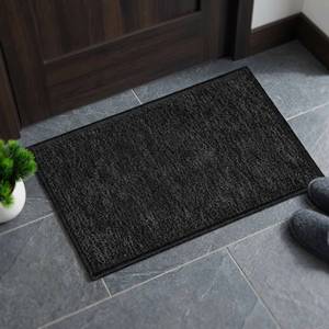 Tapis de porte rectangulaire gris moderne en polypropylène, antidérapant, lavable, séchage rapide, 40x60 cm, tissé pour l'entrée de la maison - Product Image 1