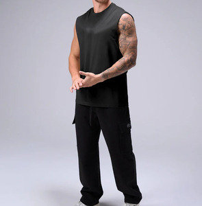 T-shirts de sport personnalisés en gros, logo personnalisé, salle de sport, fitness, entraînement, course à pied, débardeur de musculation pour hommes, débardeur - Product Image 4