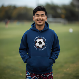 เสื้อกีฬาเด็กมีฮู้ดผ้าฟลีซนุ่มมีฮู้ดพิมพ์ลายฟุตบอล - Product Image 4