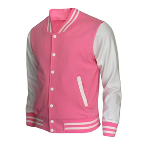 Chaqueta de Béisbol Varsity Vintage para Hombre, Tallas Grandes, OEM, con Logotipo Bordado Personalizado, Cuello Alto de Lona, Estilo Urbano Holgado - Product Image 2