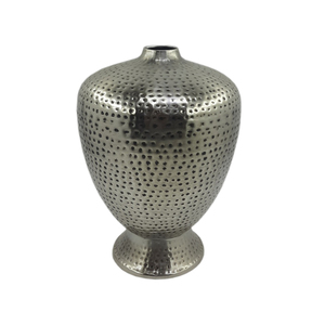 Hammered Design Metal Flower <b>Vase</b> Silver Finished for Home Living Room Tabletop Decoration Customized Handmade Metal <b>Vase</b> - Product Image 3