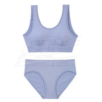 Conjunto de sujetador y braga de encaje sin aros para mujer de lujo - Lencería elegante y sexy de spandex/nailon premium