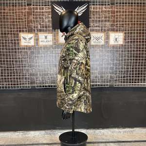 Unisex <b>Camouflage</b> Fleece Hooded Zipper-Front Hiking Jacket - Product Image 3