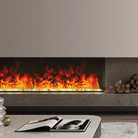 Humidificateur à flamme avec atomisation 3D intégrée, simulation de cheminée électronique, décoration de flamme pour la maison, salon, TV
