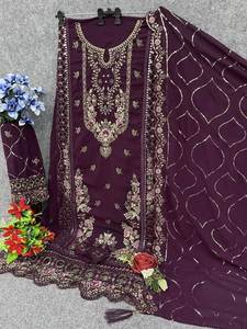Dernier modèle de Salwar Kameez de style afghan, nouveau design, spécial mariage et fête, avec ensemble de dupatta, options de couture sur mesure. - Product Image 4