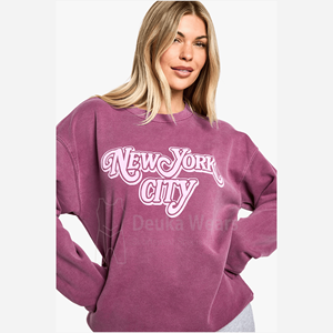 OEM personalizado Unisex 360 g/m algodón polar lavado ácido sudadera 3D patrón cuello alto personalizado impresión Digital insignia para otoño - Product Image 4