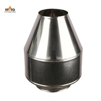 Meilleur prix : Capuchon de cheminée noir en acier inoxydable de 5 pouces pour poêle résidentiel, accessoires de cheminée à paroi simple pour évacuation des fumées