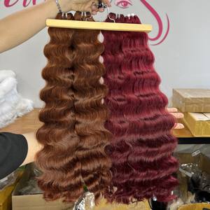 Extensiones de cabello humano vietnamita alineadas con cutículas, tejido de pelo de color de onda profunda dibujado Doble - Product Image 2