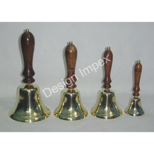 Campanas Metálicas Decorativas Navideñas con Asas de Madera, Estilo Náutico, Campanas de Mano, Tamaños Personalizados, Juegos de Campanas Decorativas para Regalo - Product Image 6