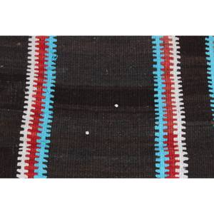 Turkish Kilim Rug 2.5x3.37 ft, <b>Brown</b> Pink Bordered <b>Wool</b> Vintage Rug - Product Image 5