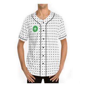 เสื้อเจอร์ซีย์เบสบอลลายทางสีขาวเสื้ออเมริกันสไตล์ยอดนิยมพร้อมแถบสีขาว - Product Image 1