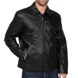 Veste en cuir unisexe respirante et chaude pour l'hiver, col montant, coupe-vent, imperméable, style décontracté, prix raisonnable - Product Image 1