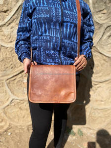 Unisex Handmade Goat Leather Sling Bag Casual <b>Small</b> Shoulder <b>Handbag</b> <b>for</b> Daily Use - Product Image 4