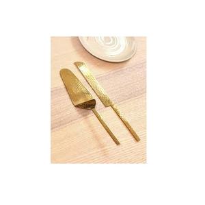 Ensemble de couteaux à gâteau en laiton serveur de dessert Anniversaire gâteau de mariage Couteau et serveur coupés à bas prix - Product Image 1