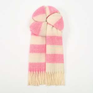 Bufanda cálida de invierno, nueva, gruesa, a rayas y colorida, muy vendida. - Product Image 3