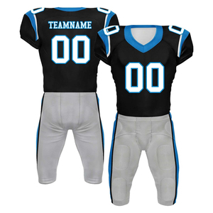 Conjunto de uniforme de fútbol americano de alta calidad, poliéster hecho con cuello en V, ropa deportiva de media manga, traje de uniforme de fútbol americano para adultos - Product Image 1