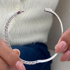 Hot Favorite IGI Certifié VVS Rond Lab Grown Diamant Plaqué Or 925 Bracelet En Argent Sterling Bracelet Fine De Luxe Femmes Bijoux - Product Image 5