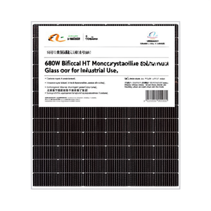 Panneau solaire monocristallin HJT bifacial 680W avec couvercle avant en verre pour usage industriel - Product Image 2