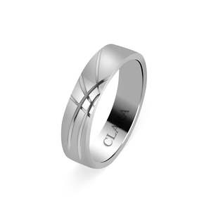 NOVAMART Fine Buy Premium 925 Pure Sterling <b>Silver</b> <b>Rings</b> for <b>Men</b> Geometric Pattern with Zircon Inlay Rhodium Plated Everyday Wea - Product Image 1