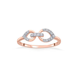 แหวนคู่รูปหัวใจประดับเพชรชุบทองคำขาว 18K สำหรับเด็ก - Product Image 3