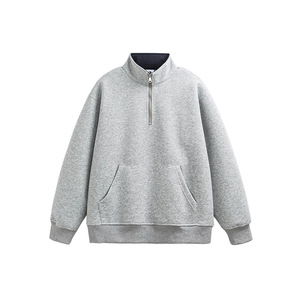 Sudadera personalizada de calidad superior de los hombres de manga larga pulóver sudadera de invierno de estilo casual lindo diseño de felpa con cremallera - Product Image 1