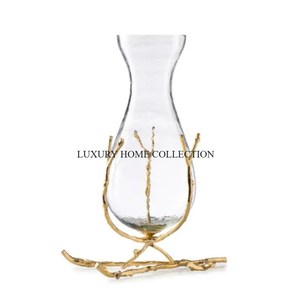 แจกันดอกไม้โลหะปากกว้างมีเอกลักษณ์พร้อมลายแนววินเทจสำหรับบ้านไร่หรือการตกแต่งภายในแนวโบฮีเมียนเก๋ไก๋ - Product Image 2