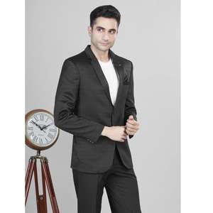 Blazer Classique Noir pour Homme de Qualité Export, Tissu Premium, Blazer Élégant pour le Travail, Disponible à un Prix Abordable - Product Image 1