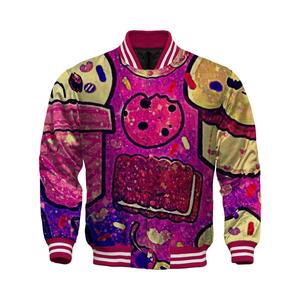 2024 unisexe personnalisé Satin Baseball Blazers col montant court imperméable conception grande taille à la mode en vrac Bomber veste hiver - Product Image 2