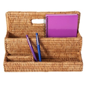 Rattan Standing Stationary Sorter Handmade Storage Basket Wholesale eco-friendly Made in Viet Nam - Product Image 3