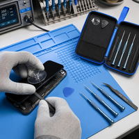 9Pcs Peralatan Perbaikan Pembuka Layar, Alat Pengungkit Logam, Suction Cup, Obeng Presisi untuk Perbaikan iPhone Android