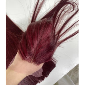 Dentelle frontale HD transparente Machine trame Extensions de cheveux humains bruts Haute qualité Cuticule alignée Frontale vietnamienne Prix de gros - Product Image 3