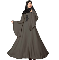 Busana Muslim Wanita Abaya Hijab Lengan Panjang Motif Seluruh Badan Bahan Polietersulfon Berkualitas Tinggi Cocok untuk Empat Musim Model Borka Longgar