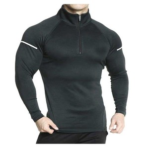 Sweat-shirt à capuche pour homme à motif uni, vêtement d'automne, logo personnalisé sur le devant, sweat-shirt à compression en tissu tricoté - Product Image 2