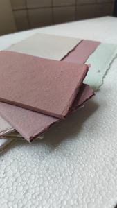 Carnet de notes artisanal en papier fait main, relié en spirale, couverture en tissu, bord festonné, format de poche, embossé, minimaliste, pour notes, cadeaux - Product Image 4