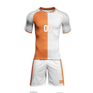 Conjunto de Uniforme de Fútbol Personalizable para Verano, Unisex, Transpirable, Ligero, de Secado Rápido, Cuello en V, Poliéster, OEM - Product Image 2