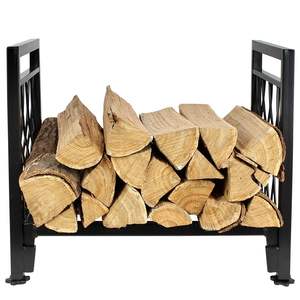 Porte-bûches en métal décoratif moderne de conception simple de tendance pour le support rustique de bois de chauffage en métal de jardin de maison - Product Image 5