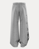 Pantalon de jogging évasé ample et large pour femme, de haute qualité, personnalisé, style Y2K, élastique, surdimensionné, avec plumes