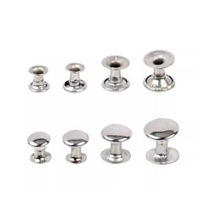 Remache de latón antiguo de doble capa de 2 mm, 8 mm, 9 mm para bolsos, cinturones y prendas de vestir - Product Image 1