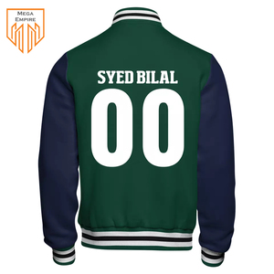 Veste d'université de baseball d'hiver personnalisée unisexe à col montant avec logo avant vente en gros de boutons College Letterman Design - Product Image 2