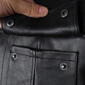 Gilet en cuir véritable pour homme, multi-poches, en cuir de vache, taille ajustée, personnalisé, décontracté, vente en gros, vêtements de rue pour homme - Product Image 3
