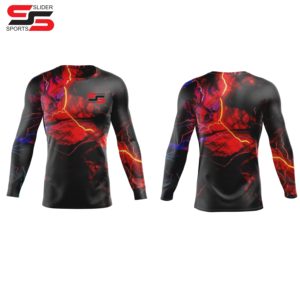 Logo personnalisé MMA Gear Rash Guard entièrement sublimation BJJ Martial Arts Wear personnalisé pour l'entraînement et la compétition Baselayer - Product Image 2
