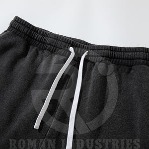 Distressed Embroidered Patch 100% Cotton <b>Shorts</b> Men Seamless Acid Wash <b>Shorts</b> - Product Image 4