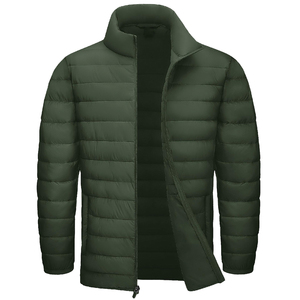 <b>Men's</b> High Quality Custom Logo Printing Winter Puffer <b>Jacket</b> Breathable Fabric Stand Pocket Decoration <b>Long</b> High Street Workwear - Product Image 1
