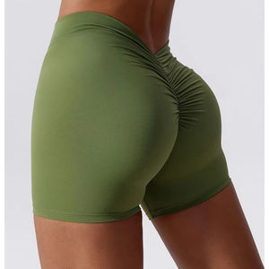 <b>Women's</b> High Quality Gym Pants Butt Scrunch High Waist V-Back Yoga <b>Shorts</b> for Fitness Workout Sports Activewear - Product Image 2