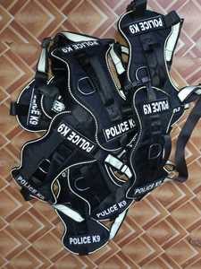 Collier pour animaux de compagnie en nylon de luxe réglable avec impression policière laisse et harnais pour chiens mignons produits pour animaux de compagnie colliers pour animaux de compagnie - Product Image 6