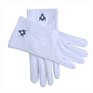 Gants maçonniques blancs en Offre Spéciale de coton Gants maçonniques réutilisables au meilleur prix avec conception personnalisée - Product Image 5