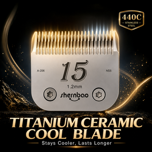 <span class=keywords><strong>Tondeuse</strong></span> <span class=keywords><strong>professionnelle</strong></span> pour animaux de compagnie Shernbao NSS-15 1,2 mm en acier inoxydable A5, lame détachable en céramique revêtue de titane, tranchante et dure - Product Image 1